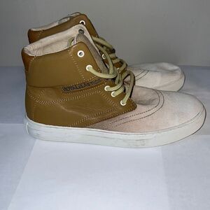 ROYAL ELASTICS High Top Latte and Taupe Leather and Canvas High Top-7
